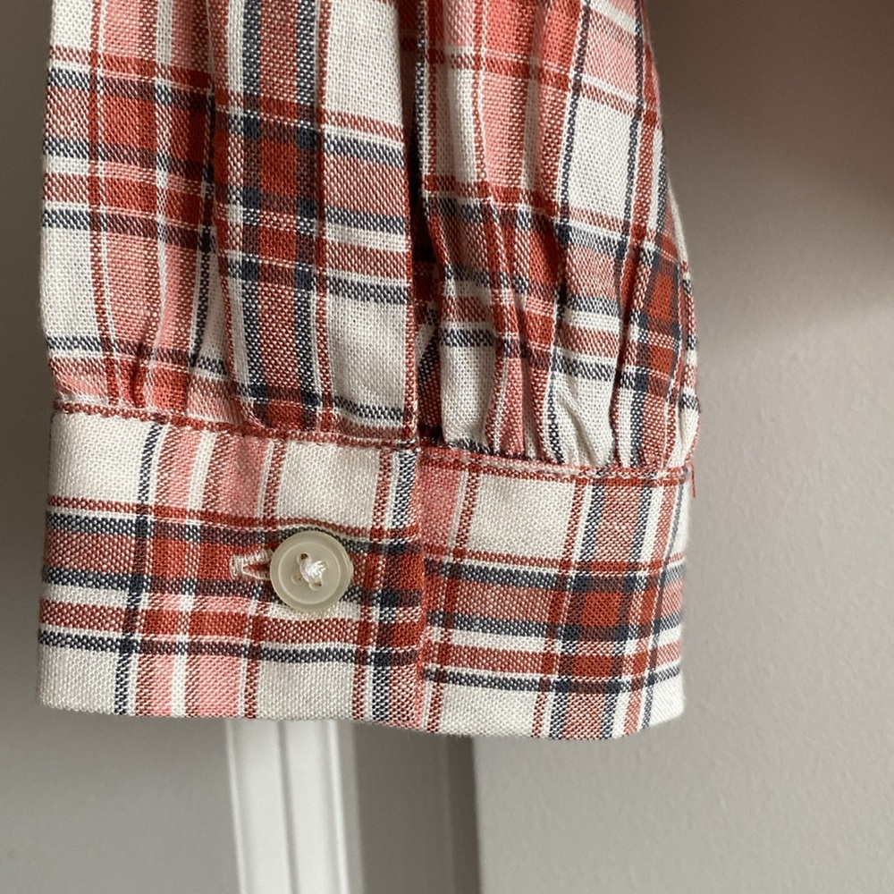LOFT Ruffled Color Button Down Shirt - NEW - Picture 6 of 9